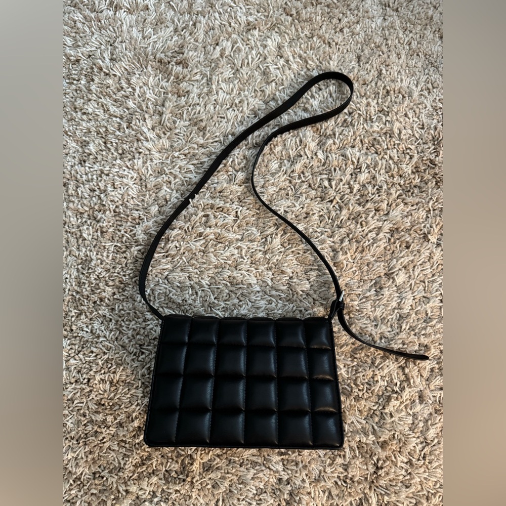 H&M Black Quilted Crossbody Bag